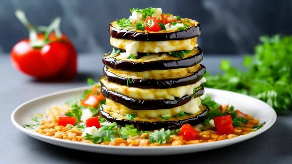 Башенки из баклажанов с тофу смотреть онлайн