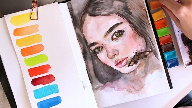 Тестирую новые цвета акварели Белые Ночи смотреть онлайн