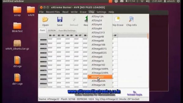 Use eXtreme Burner under LINUX - Burn/Download Hex File