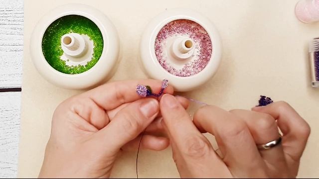 Бисерная фантазия 2 - сиреневый цветок (урок 4) смотреть онлайн