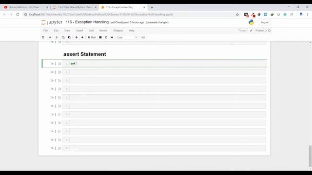 122 - Python - Exception Handling - Assert Statement ! смотреть онлайн