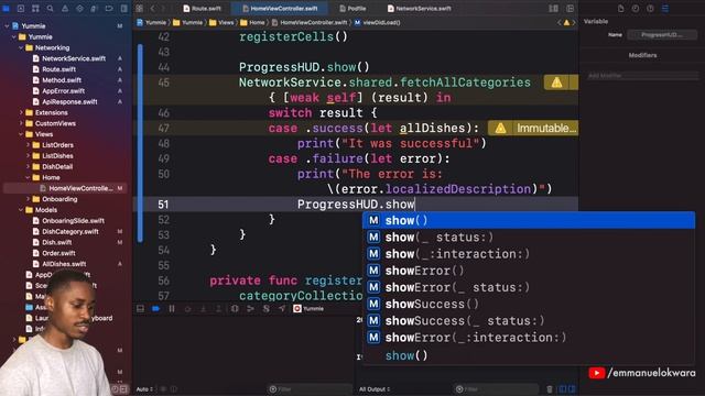 16. Connecting Home Page UI With Backend API | Swift 5, XCode 12 смотреть онлайн