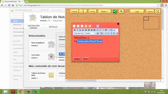 Como poner un tablón de notas en tu navegador-Chrome смотреть онлайн