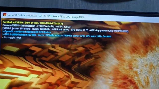 PowerColor RX-570 4GB Red Devil Тест FurMark, для авито смотреть онлайн