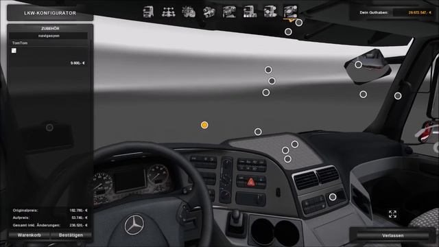 [ETS2 v1.22] Mercedes Axor Megamod v6 + Cabin DLC смотреть онлайн