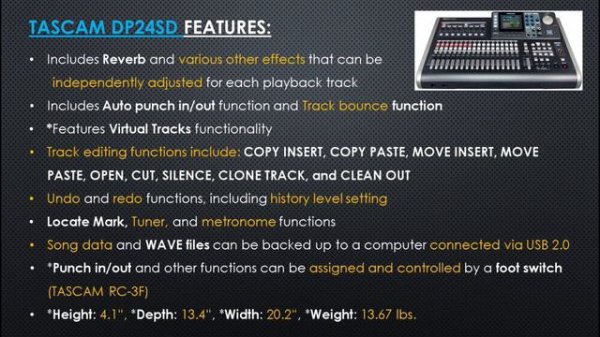 Tascam DP-24SD Digital Portastudio vs ZOOM R20
