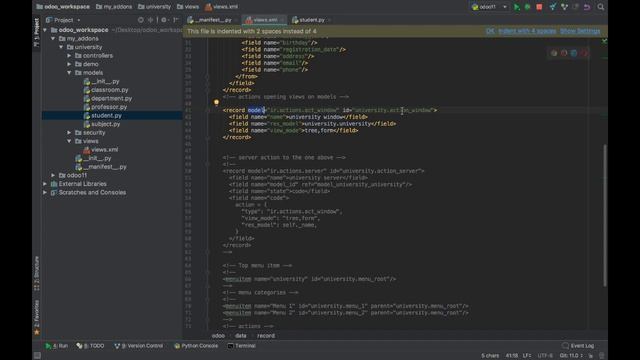 Création des vues listes et formulaires dans Odoo смотреть онлайн