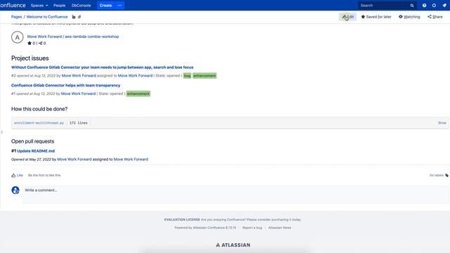 Atlassian Confluence Gitlab Connector Integration Demo