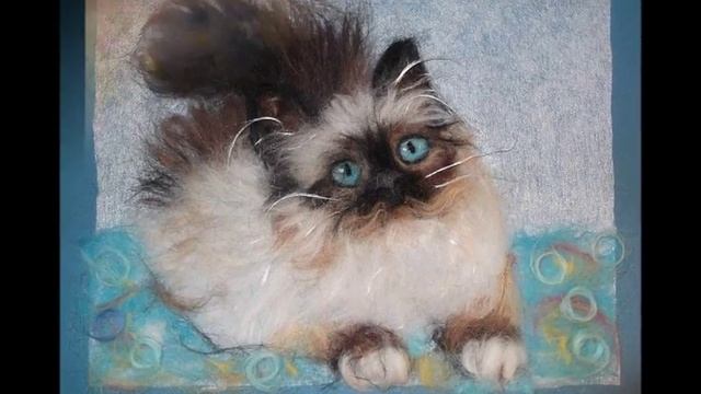 Валяные картины из шерсти своими руками для интерьера смотреть онлайн