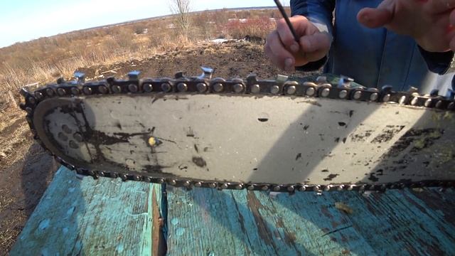 Заточка цепи пилы просто и легко. Как заточить цепь напильником. Заточка цепи без станка.