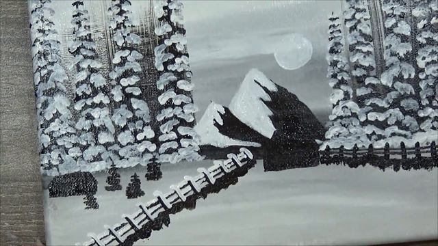 Lost in the woods. #acrylicpainting #art #tutorial #fun #winter #painting смотреть онлайн