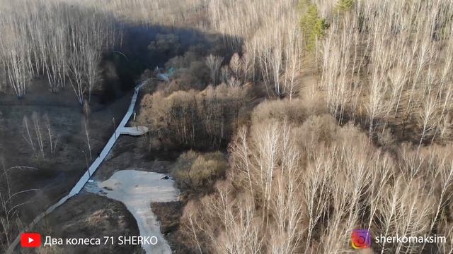 Колюпаново, святой источник, Алексинский район с высоты в марте смотреть онлайн