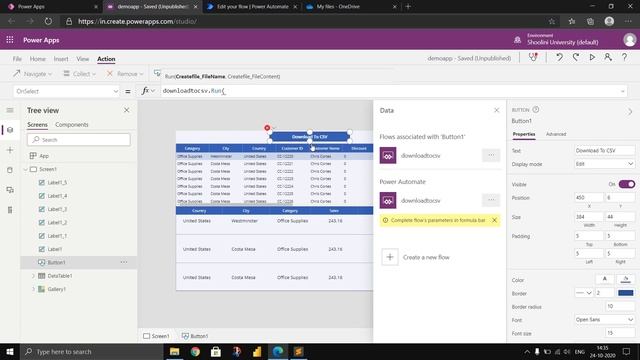 Export Data to CSV Dynamically in Powerapps | Powerapps | смотреть онлайн