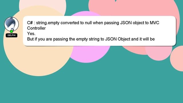 C# : string.empty converted to null when passing JSON object to MVC Controller смотреть онлайн