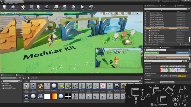 Редактор Unreal Engine: обзор, навигация, трансформация, горячие клавиши | UE4: Уроки для новичков смотреть онлайн