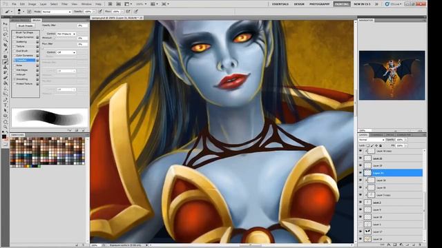 Queen of Pain | Photoshop Speedpaint смотреть онлайн