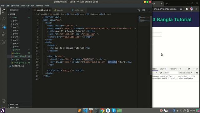 Vue.js 3 Bangla Tutorial: 10. Style Binding смотреть онлайн