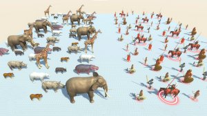 МЛЕКОПИТАЮЩИЕ ПРОТИВ ДРЕВНИХ ЛЮДЕЙ ?  Animal Revolt Battle Simulator