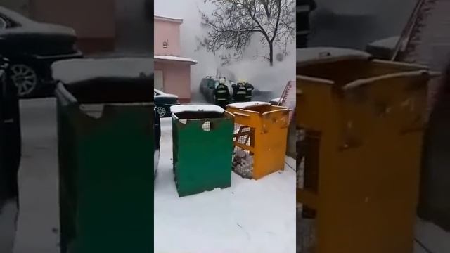 Горит авто. Проспект Пушкина (Минск) смотреть онлайн