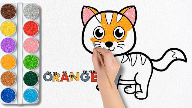 How to Draw a Cat For Kids | How to Draw and Colouring a Cat For Kids, Toddlers смотреть онлайн