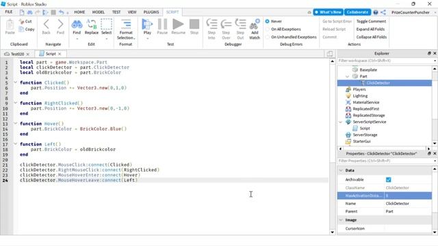 Click Detector (ClickDetector) All you need to know! (Roblox Studio for New Beginners 2) (N233) смотреть онлайн