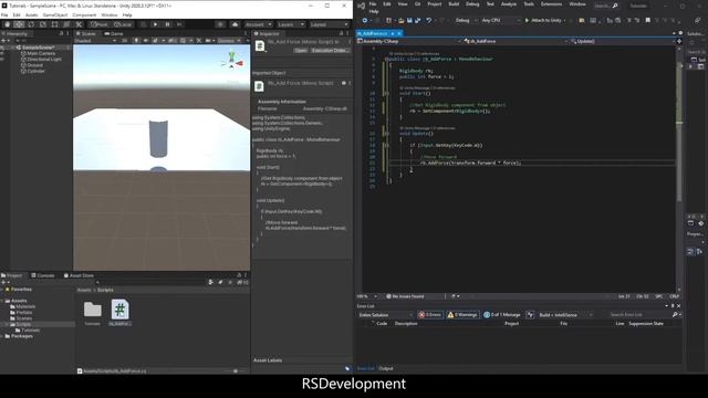Rigidbody.AddForce() - Unity Movement Tutorial смотреть онлайн