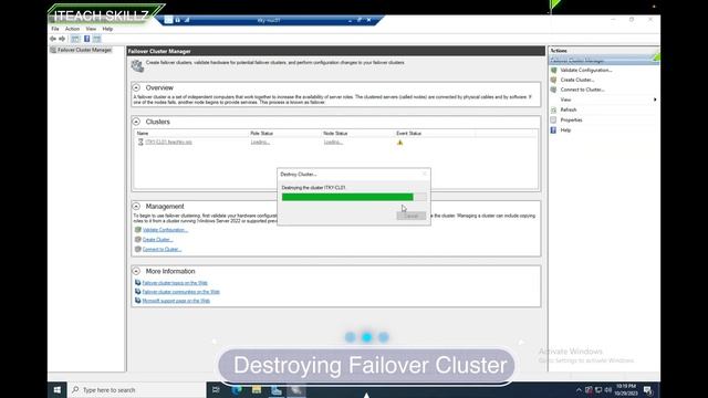 Destroying Failover Cluster | Windows Server 2022 смотреть онлайн
