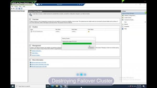 Destroying Failover Cluster  | Windows Server 2022