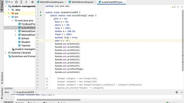 Why Java is not a Purely or Fully Object Oriented Programming Language? смотреть онлайн