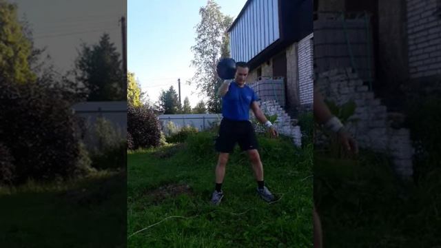 9.08.2020 г. Марафон 60 мин, рывок, вес гири 16 кг. Результат 1005 подъемов. смотреть онлайн