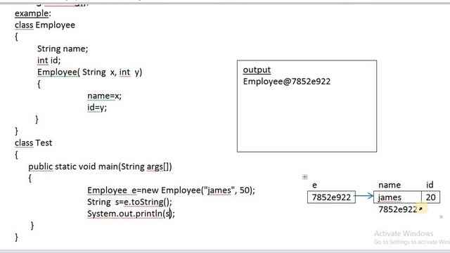 TOSTRING METHOD IN JAVA OBJECT CLASS смотреть онлайн