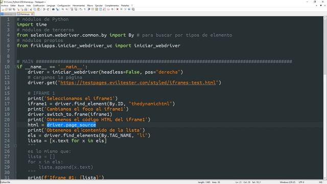 059 Web Scraping 16: Selenium: IFRAMES [curso Python] смотреть онлайн
