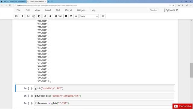 Importing & Concatenating many files Baby Names Dataset Python Data Science Project #anaconda#pytho смотреть онлайн