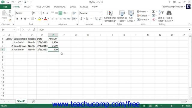 Excel 2013 Tutorial Selecting Cells Microsoft Training Lesson 3.1 смотреть онлайн