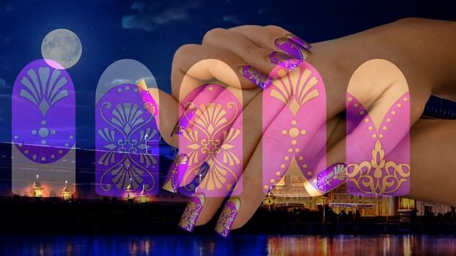 Дизайн Ногтей в Восточном Стиле. Идеи Дизайна Ногтей. Рисунки на Ногтях. Дизайн Ногтей Схемы смотреть онлайн