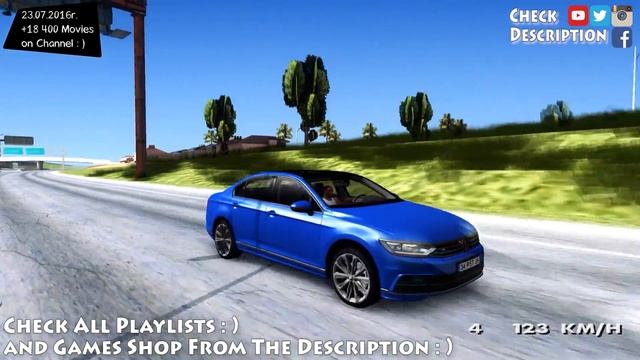 Volkswagen Passat 2016 - GTA San Andreas 1440p / 2,7K _REVIEW смотреть онлайн