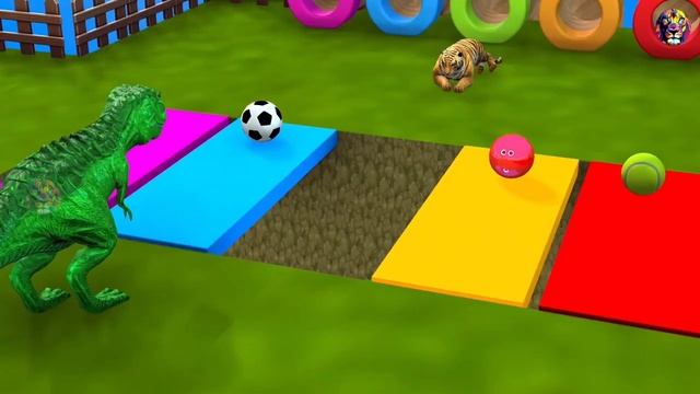 Выберите правильную игру с трубкой с помощью WildЖивотные Корова Тигр Горилла Слон иДинозавры смотреть онлайн