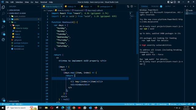 Learn How to Use UUID in ReactJS Best Practices Hindi смотреть онлайн