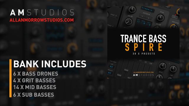 30 x Spire Trance Bass Presets - allanmorrowstudios.com смотреть онлайн