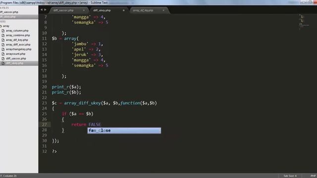 Tutorial Array Dalam PHP Array Diff Ukey смотреть онлайн