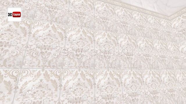 Плитка «Висконти» Керама Марацци в интерьере ванной | Вариант раскладки. 3D-дизайн смотреть онлайн