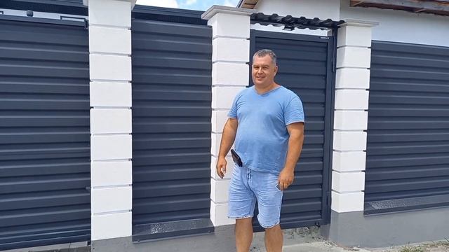 Забор "Престиж", откатные ворота, калитка. смотреть онлайн