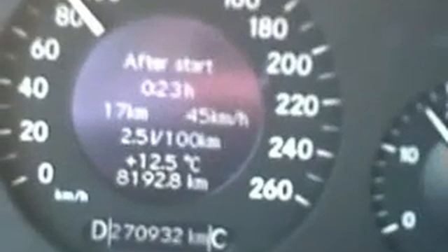 Mercedes E220 CDI (2004) w211 fuel consumption (potrosnja) 2.5 liters/100km смотреть онлайн