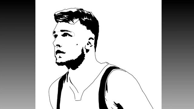 Drawing NBA Celebrity : “ Luka Doncic “ On IPad | Apple Pencil | Keynote App