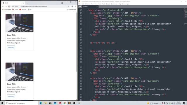 Bootstrap 5 Dersleri / Card Yapımı (html-css-bootstrap) смотреть онлайн