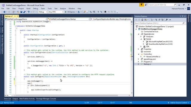How to use swagger ? | Dotnet core swagger | Swagger UI with ASP.NET Core смотреть онлайн