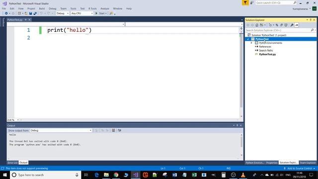 Creating a Python project in Visual Studio 2017 смотреть онлайн