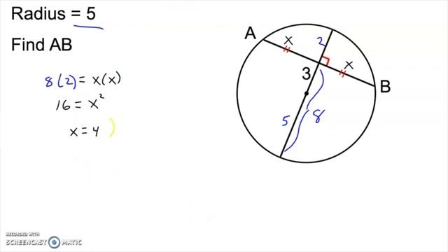 Intersecting and Perpendicular Chords and Segment Length смотреть онлайн