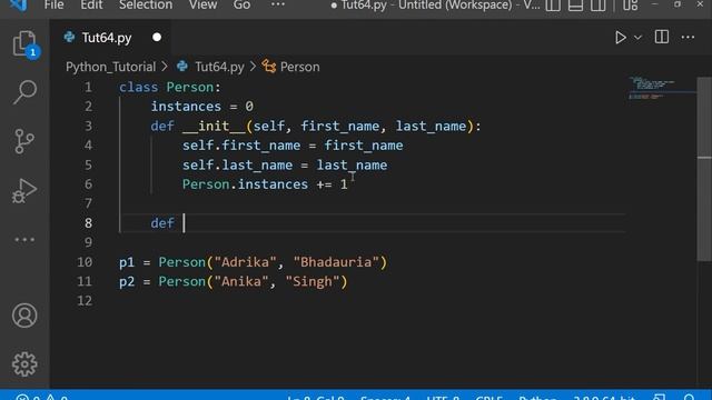 Python Tutorial #tutorial 64|| OOPs in Python || Class Methods смотреть онлайн