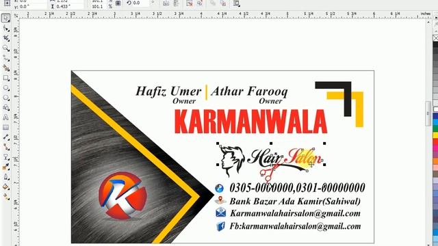 how to create visiting card and business card design in coreldraw II By IDEAL GRAPHIC KAMIR смотреть онлайн